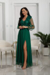 Suknia wieczorowa z tiulem STELLA / Zielony