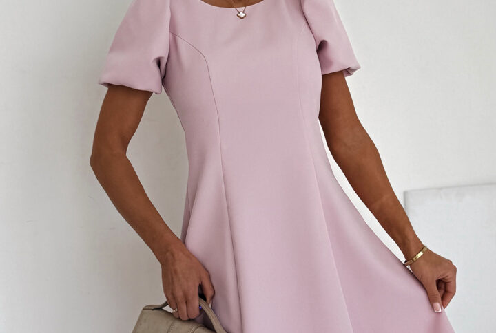 Sukienka mini CHANEL / Pudrowy róż