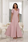 Sukienka maxi RUBI / Jasny Różowy