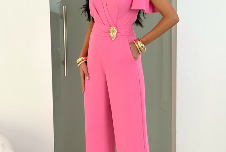 Kombinezon elegancki TRIS / Różowy