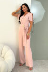 Kombinezon elegancki TRIS / Pudrowy róż