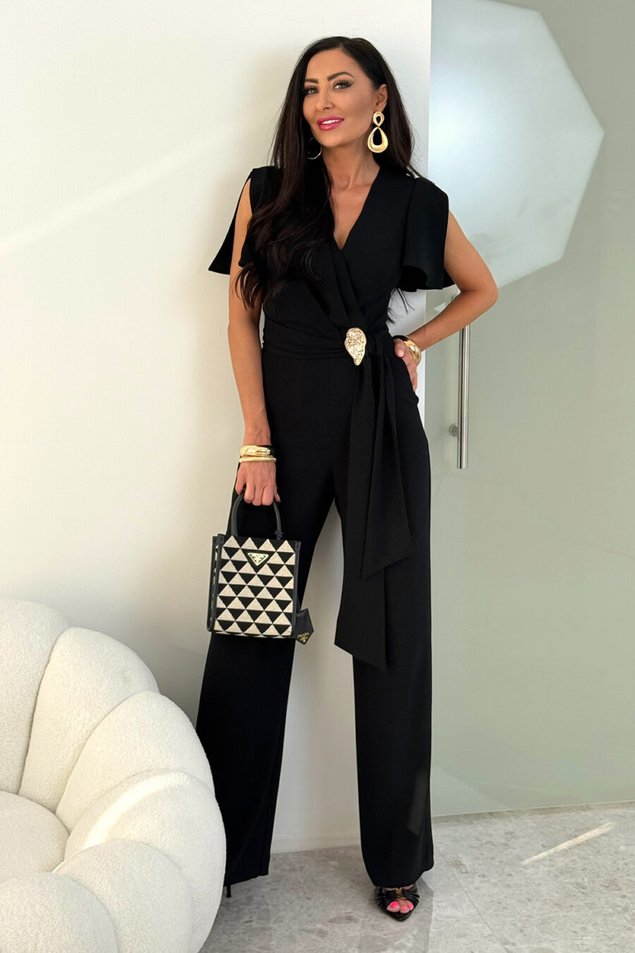 Kombinezon elegancki TRIS / Czarny