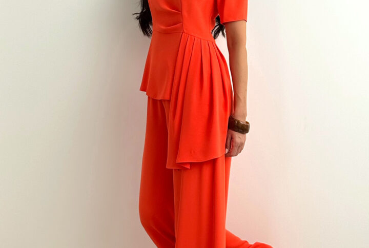 Komplet wizytowy damski ROMA / Pomarańczowy