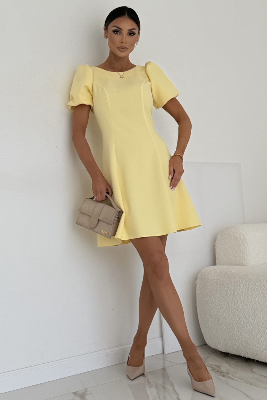 Sukienka mini CHANEL / Bananowy