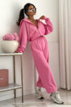 Dres damski BE POSITIVE – bawełniany komplet – Różowy