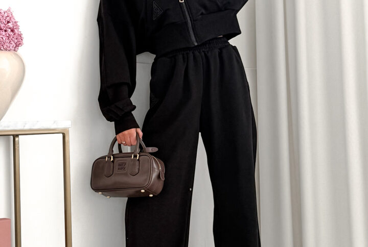 Dres damski BE POSITIVE – bawełniany komplet – Czarny