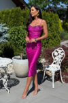 Sukienka midi – fuchsia - model MS 12264