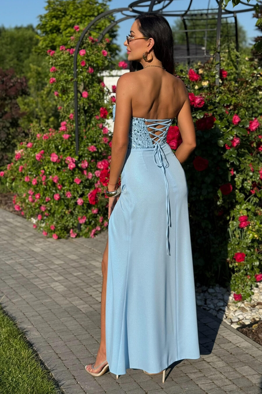 Sukienka wieczorowa KIRA błysk / Baby Blue